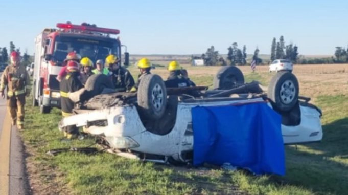 Accidente fatal en Córdoba: murió un hombre tras volcar en la Ruta Nacional 36