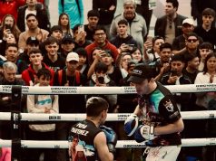 Así fue la exhibición del Puma Martínez en un shopping: del Chino Maidana y el “diente” de Mayweather al actor que se rindió a sus pies