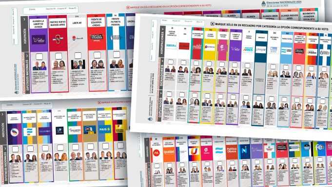 Elecciones 2025: una por una, las boletas únicas de papel que oficializó la Cámara Nacional Electoral