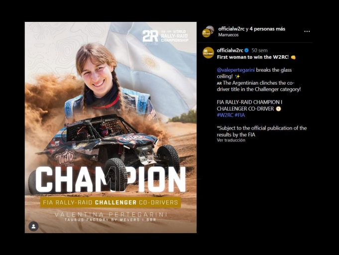 Histórico: la argentina Valentina Pertegarini se consagró bicampeona mundial de Rally Raid