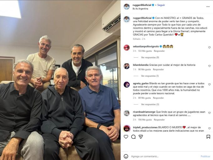El Cabezón Ruggeri contó detalles de la nueva visita que hicieron los campeones del mundo a Bilardo: “Fue nuestro papá”