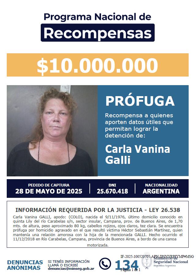 Ofrecieron una recompensa de $10 millones por datos sobre una mujer condenada por matar al novio de su hija