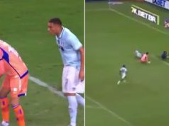 Esperó detrás del arquero, le robó el balón y marcó: el insólito gol que sufrió el Fortaleza de Palermo en su lucha por no descender