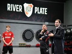 Las fotos de Stefano Di Carlo con el plantel de River Plate y Marcelo Gallardo en su primer día de gestión