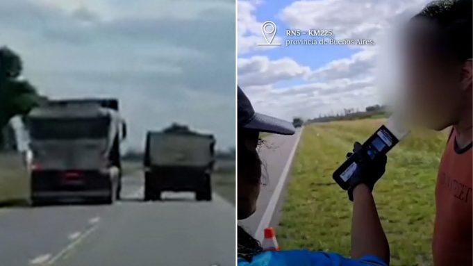 “No me di cuenta”: la insólita excusa de un camionero por un adelantamiento peligroso en la Ruta Nacional 5