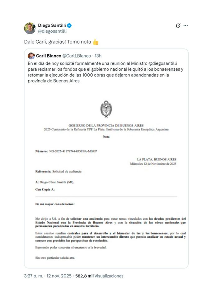 Santilli vs Kicillof: “Te pido coherencia, ¿no adheriste al Pacto de Mayo ni al RIGI y te autopercibís excluido?