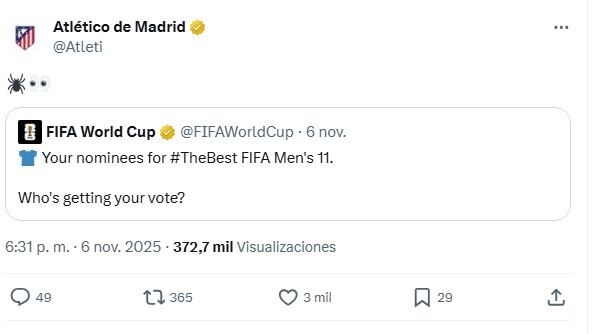 Simeone se metió en la polémica por la ausencia de Julián Álvarez en los The Best: “Es uno de los mejores”