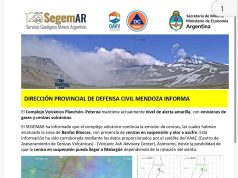 Un volcán volvió a emitir una columna de cenizas y advierten por la presencia de restos en el sur de Mendoza